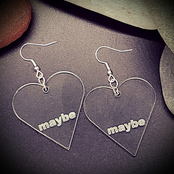 Acrylic Dangle Novelty Earrings - Picture 9 of 15